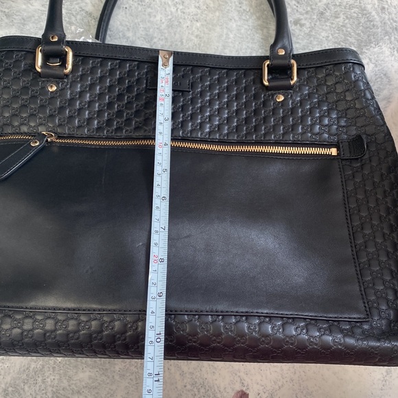 Gucci Guccissima Black Leather Tote Bag (Larger Size) - Picture 9 of 16